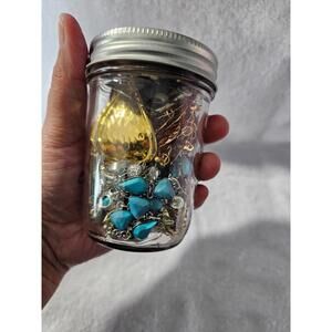 Mystery Jewelry Jar Mixed Fashion Pieces Over 8oz Of Jewelry AS IS- Jar Included